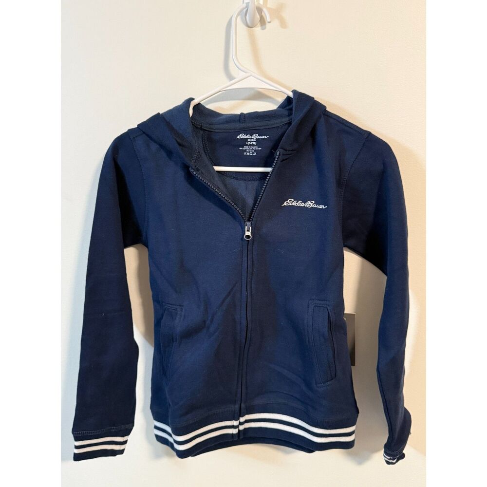 Eddie Bauer Full-Zip Hoodie Jacket Youth L (14/16) Navy - New with Tags